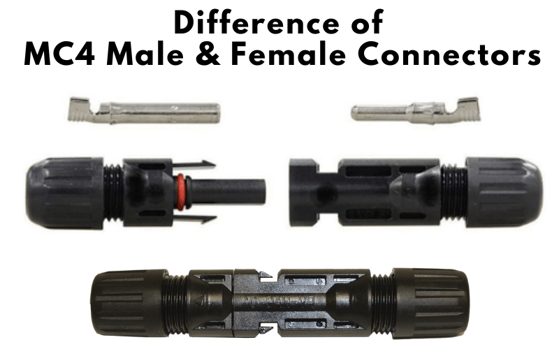 Difference of MC4 Male & Female Connectors